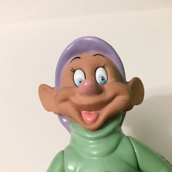 Vtg 1990s Disney Snow White And The Seven Dwarfs Dopey Vinyl Figure - Picture 15 of 16